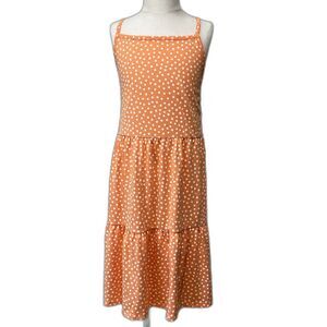 10/12 BNWOT Girls Orange Polka Dot Halloween Sleeveless Halter Dress Cat & Jack